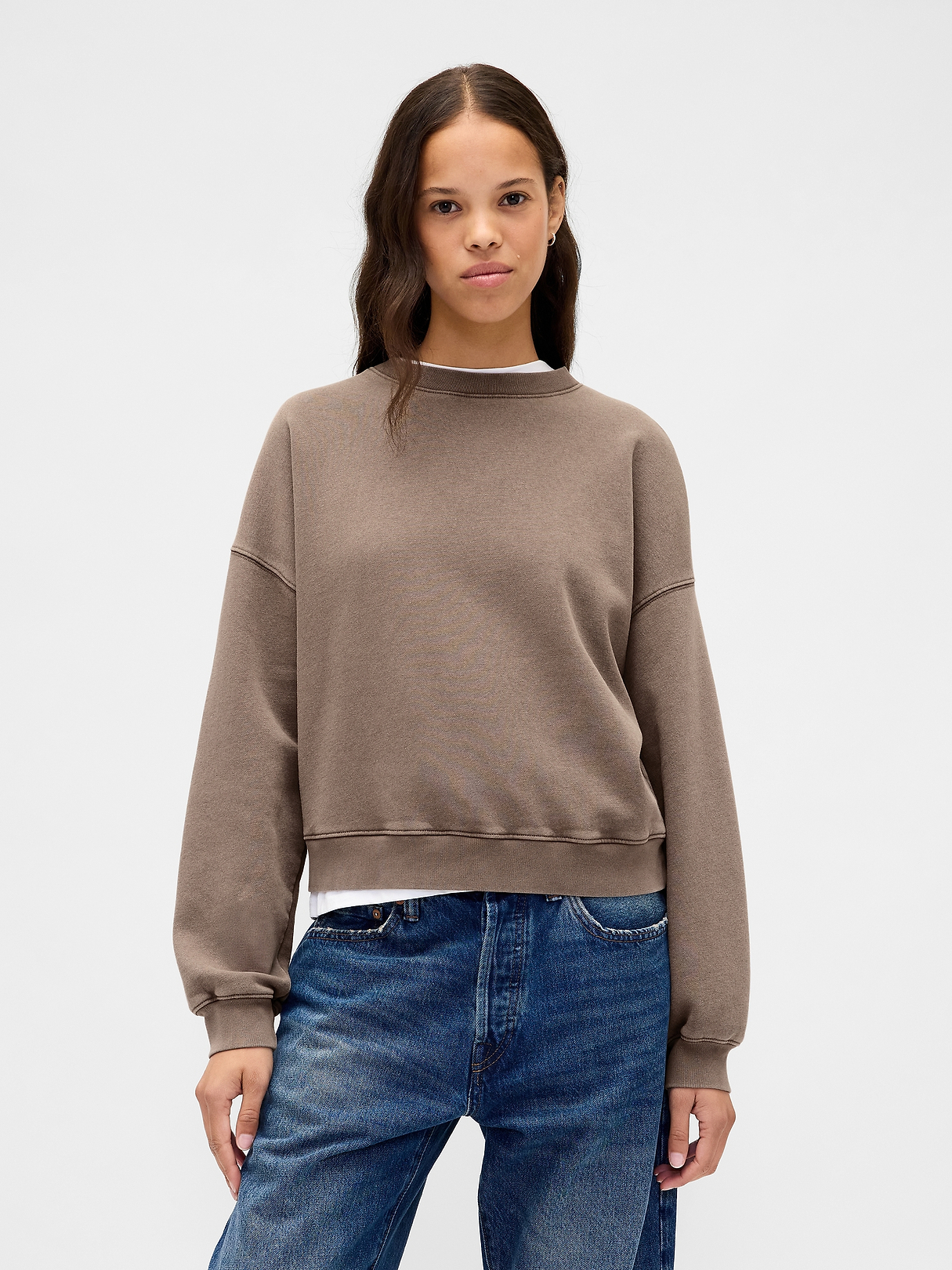 VintageSoft Wedge Crewneck Sweatshirt | Gap