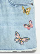 Image number 4 showing, High-Waisted Printed Frayed-Hem Jean Shorts for Girls