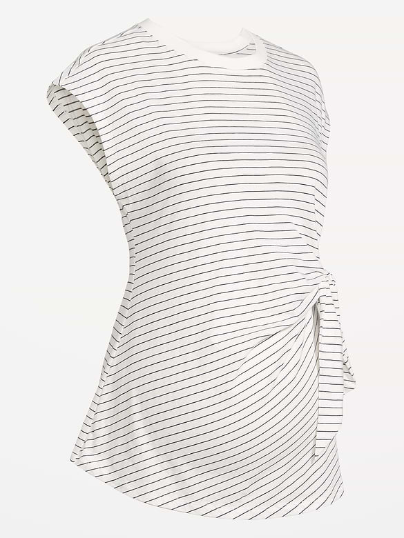 Maternity Side-Tie Jersey Top