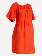 Image number 2 showing, Maternity Crinkle Gauze Flutter-Sleeve Mini Swing Dress