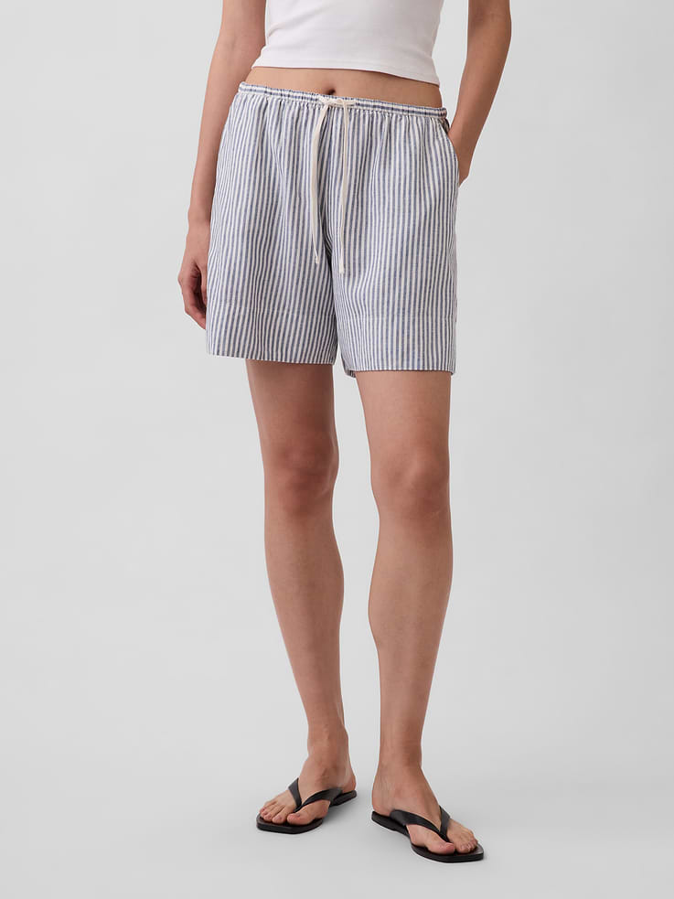 Image number 2 showing, 6" Linen-Blend Easy Shorts