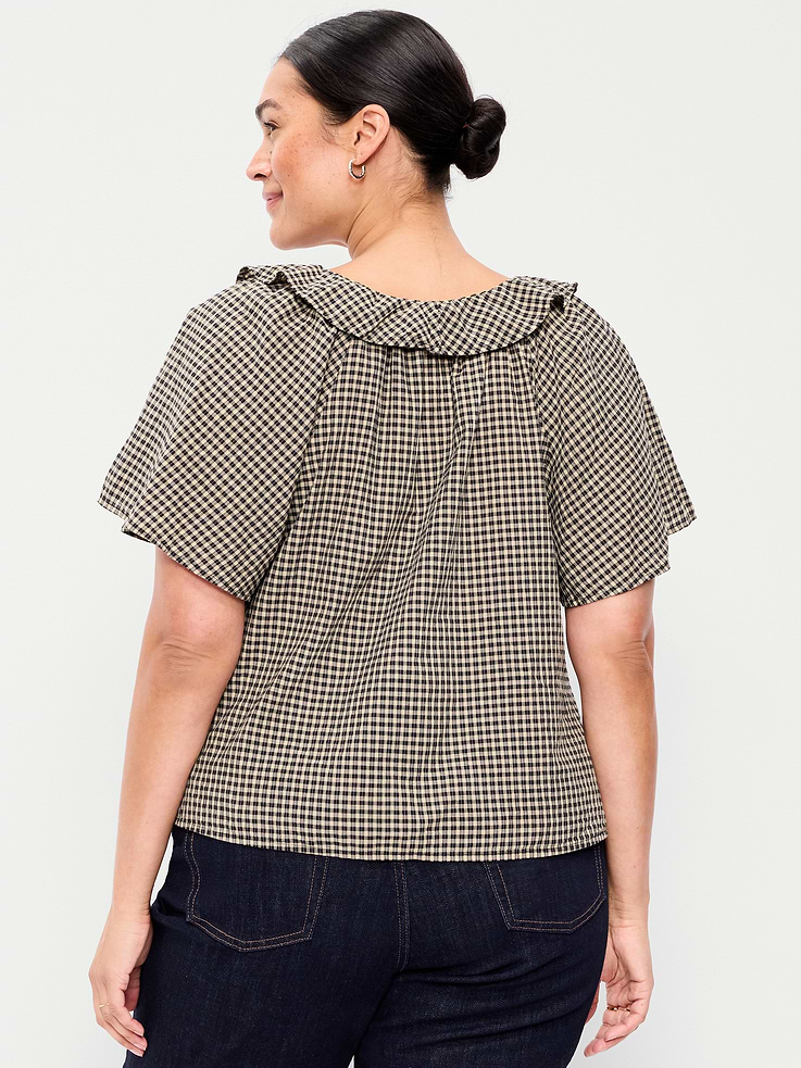 Image number 8 showing, Ruffle Tie-Front Top
