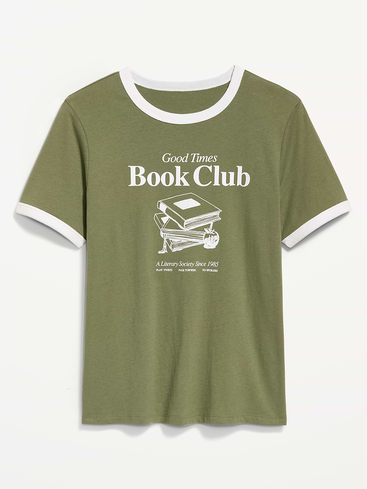 Image number 5 showing, EveryWear Crew-Neck Graphic Ringer T-Shirt