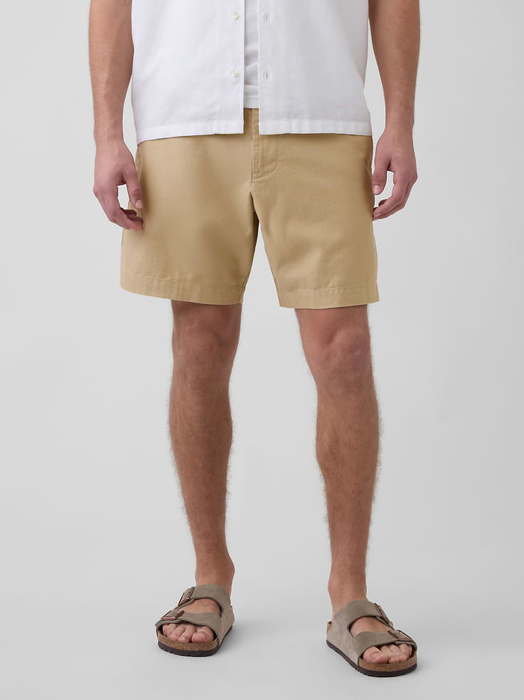Image number 2 showing, 7.5" Linen-Cotton Shorts