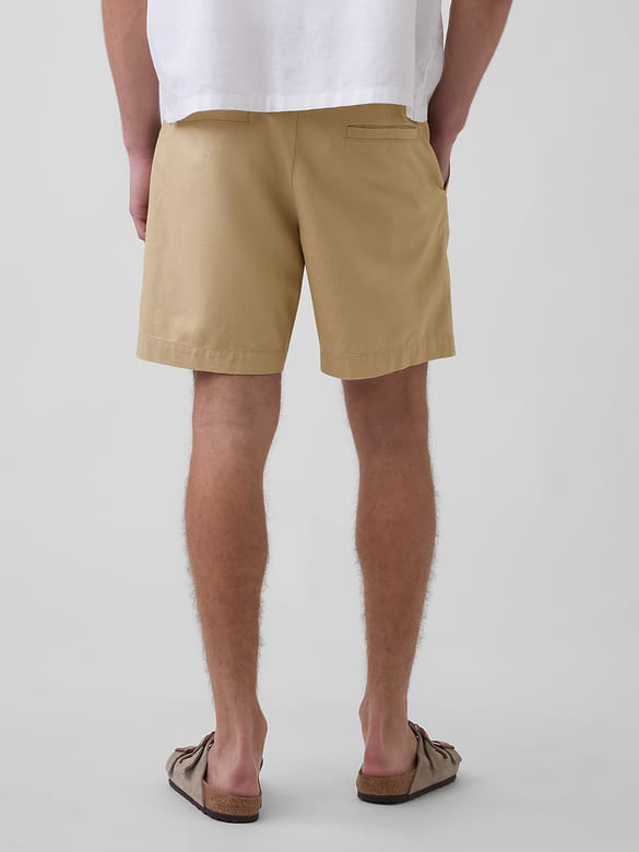 7.5" Linen-Cotton Shorts