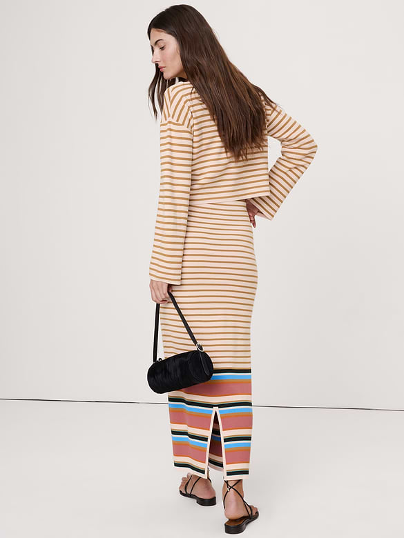 Sculpted Knit Maxi Skirt