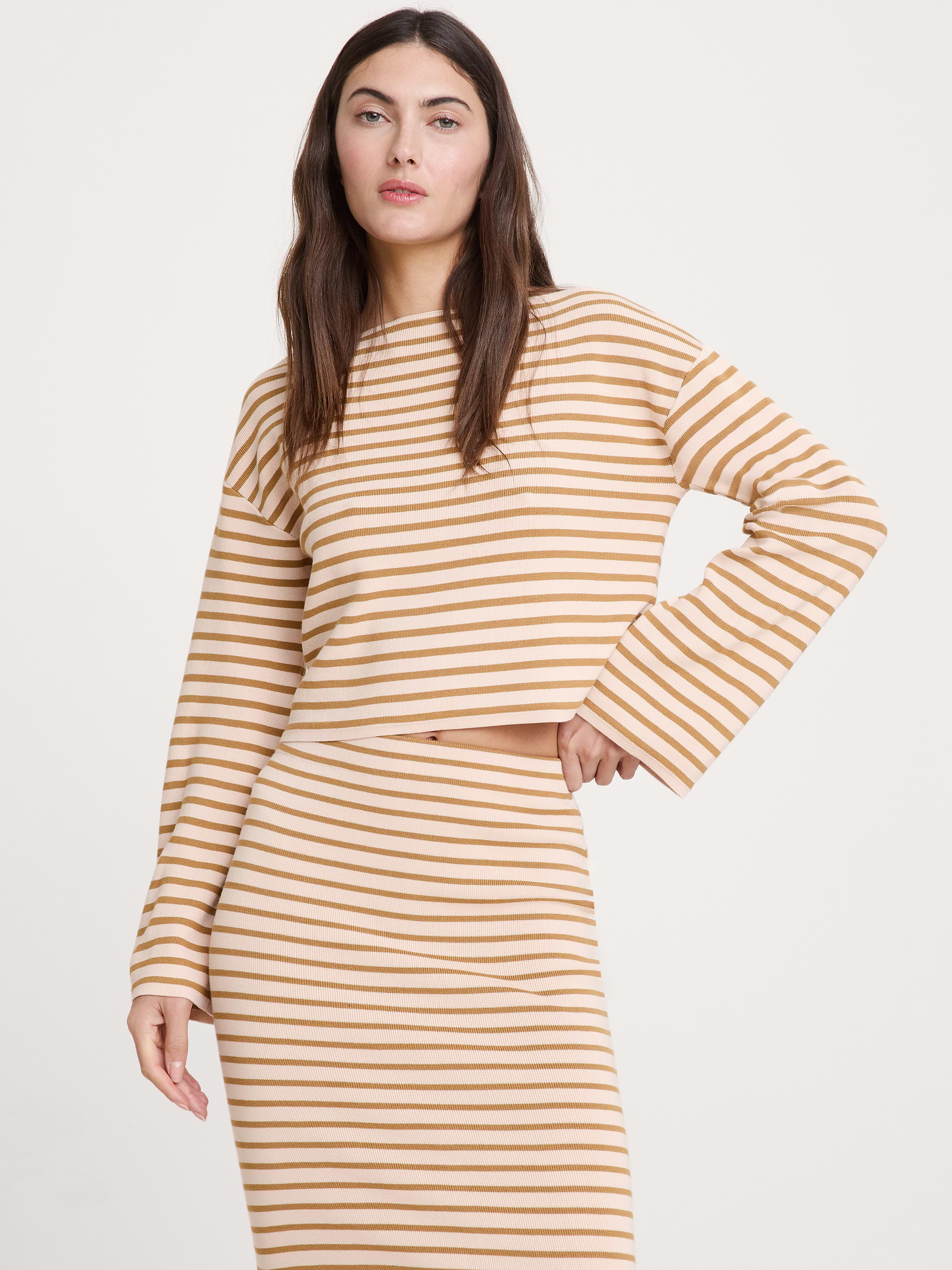Image number 1 showing, Sculpted Flare-Sleeve Top