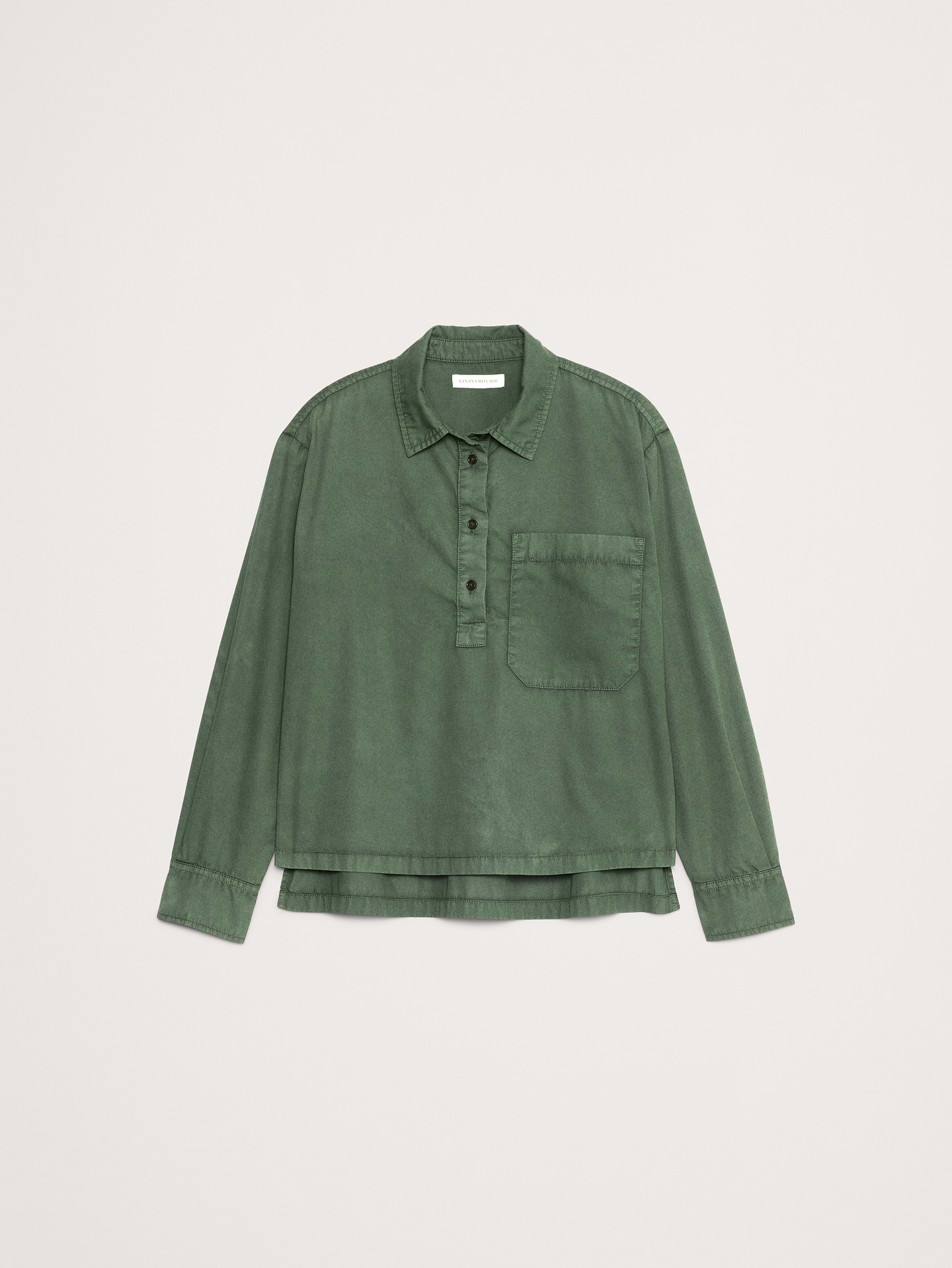 Image number 4 showing, Oversized Cotton Twill Popover Shirt