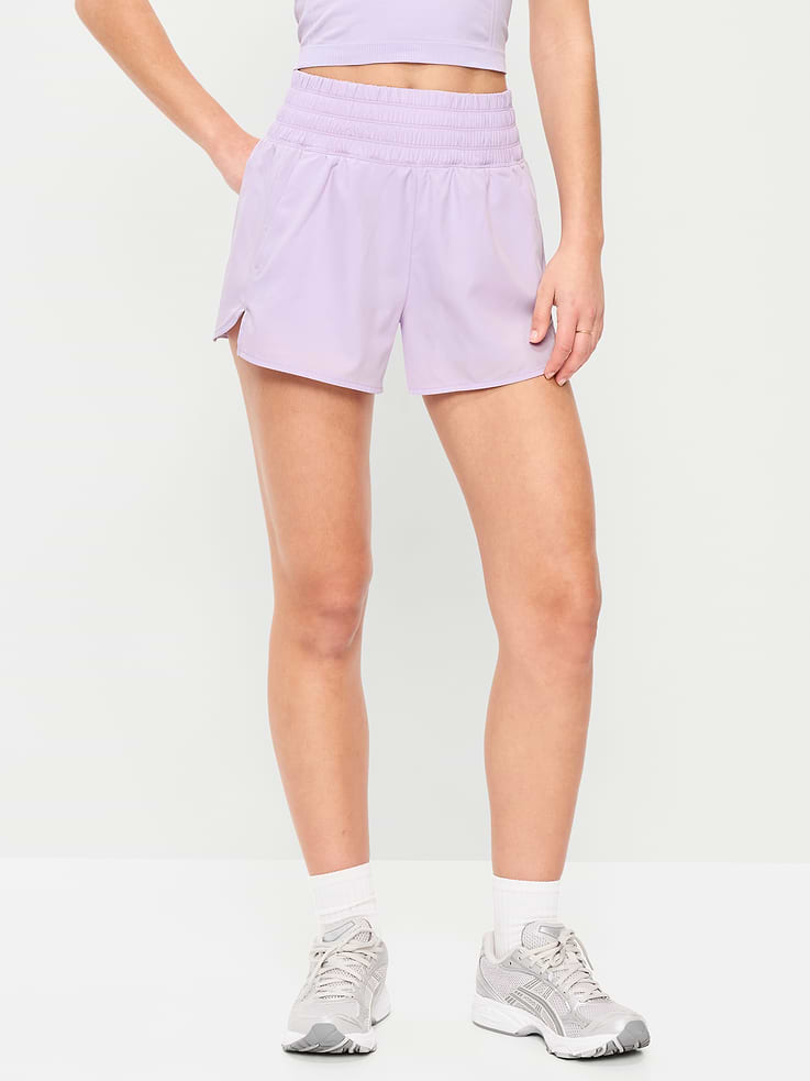 Image number 1 showing, Extra High-Waisted Crinkle Run Shorts -- 3-inch inseam