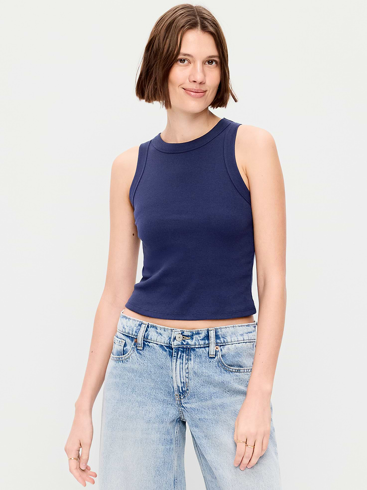 L'image numéro 1 présente Camisole courte moulante
