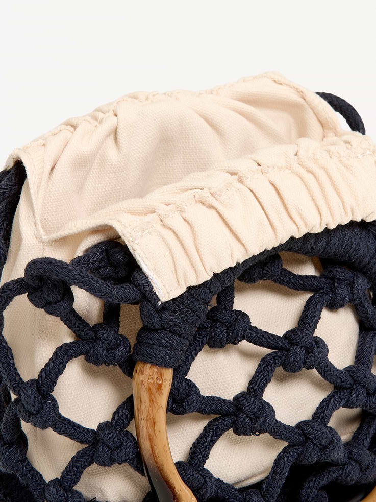 Image number 4 showing, Macrame Ring Handle Bag
