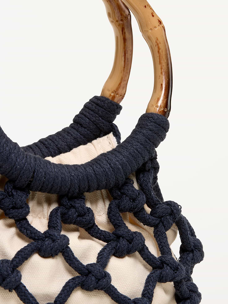 Image number 5 showing, Macrame Ring Handle Bag