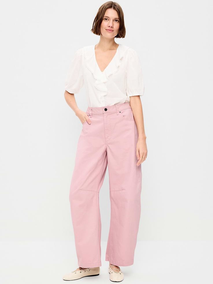 Image number 1 showing, Mid-Rise Barrel Chino Pants