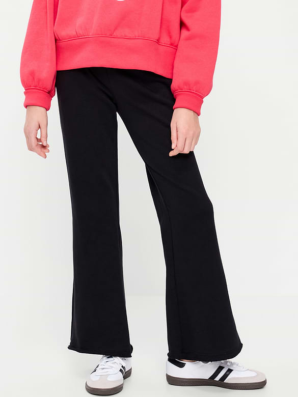 Slim French-Terry Flare-Leg Sweatpants for Girls