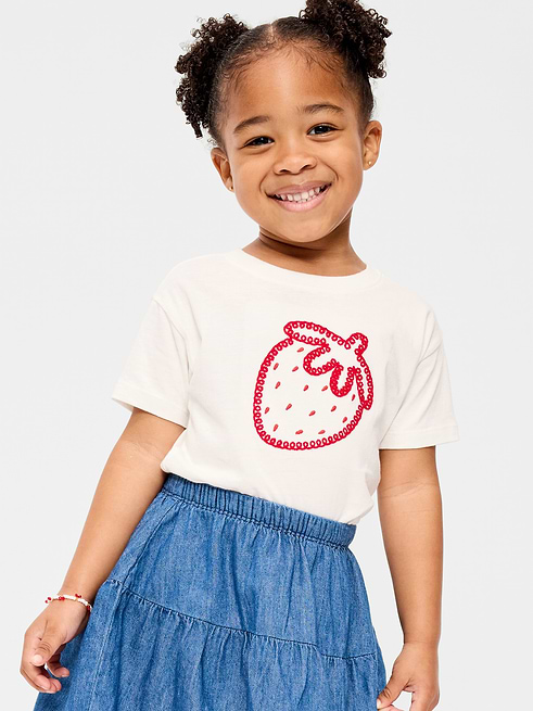 Short Short-Sleeve Graphic T-Shirt for Toddler Girls on clearance at Old Navy — 54% off
