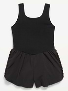 Image number 4 showing, PowerChill Sleeveless Ruffle-Trim Romper for Girls