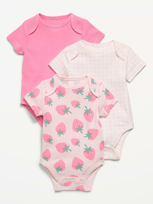 Ribbed Bodysuit 3-Pack for Baby