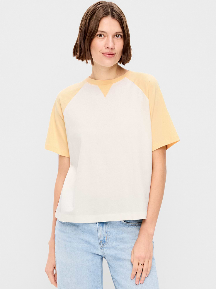 Image number 1 showing, Vintage Crew-Neck Raglan T-Shirt