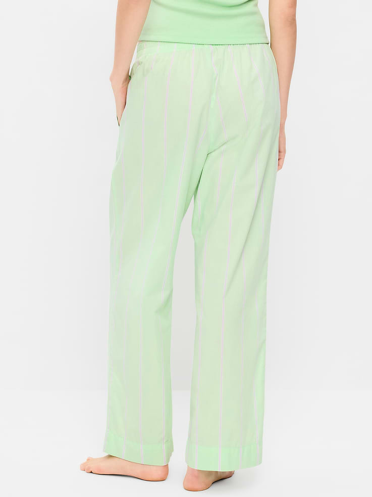 Image number 2 showing, High-Waisted Poplin Pajama Pant