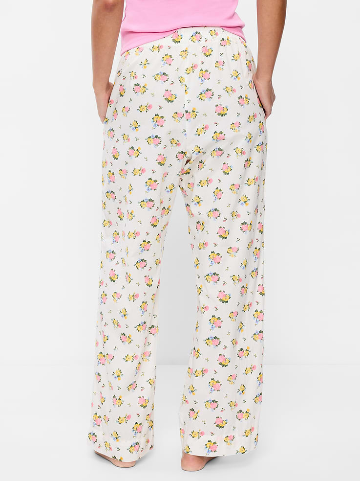 Image number 2 showing, High-Waisted Poplin Pajama Pant