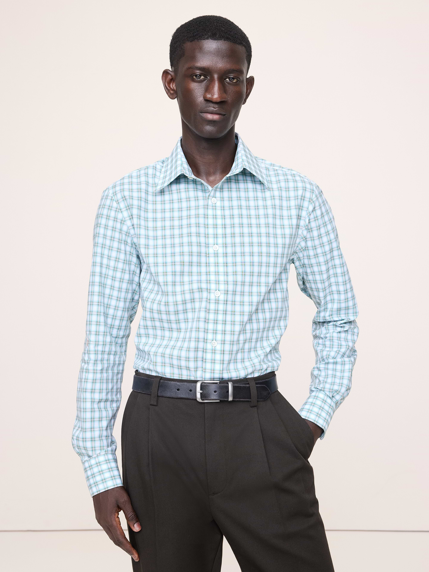 Image number 1 showing, Slim-Fit Wrinkle-Resistant Dress Shirt