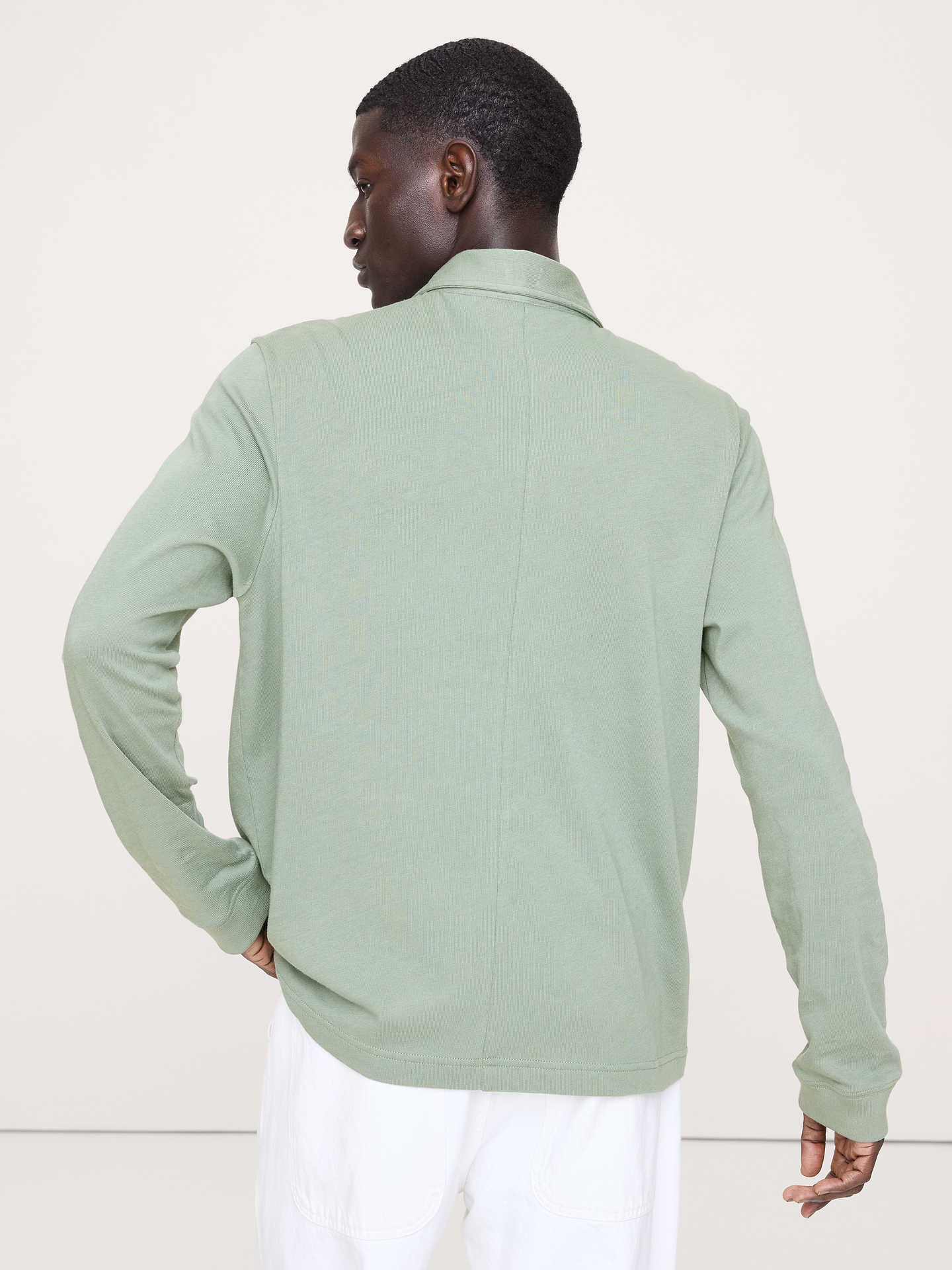 Image number 2 showing, Cotton Jersey Long-Sleeve Polo