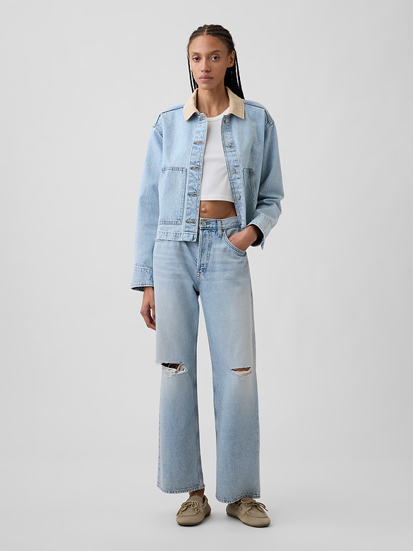 Relaxed Denim Utility Jacket
