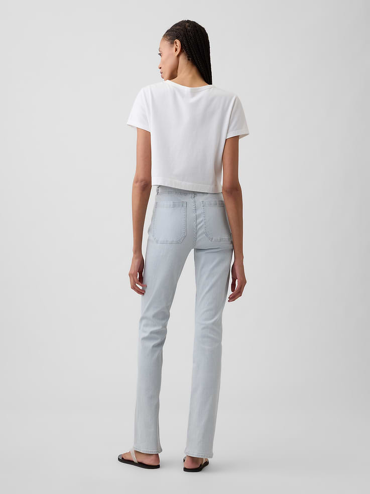 Image number 4 showing, Mid Rise Universal Stripe Baby Boot Jeans