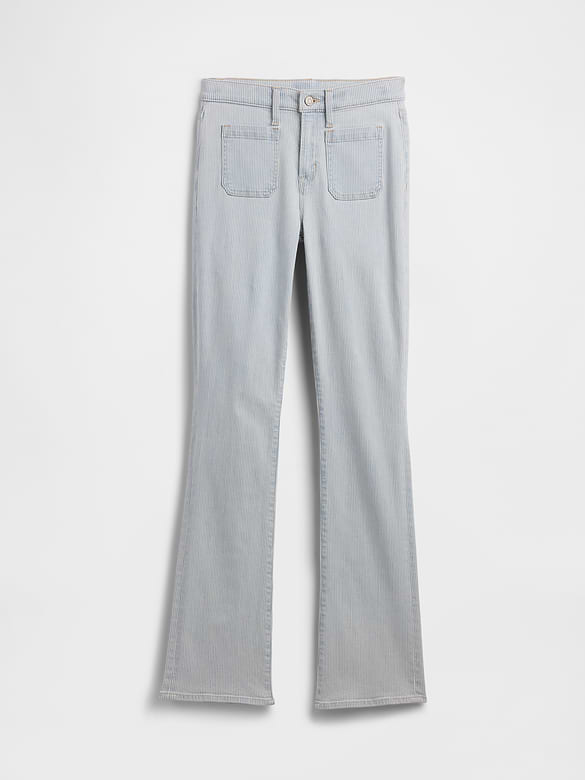 Mid Rise Universal Stripe Baby Boot Jeans