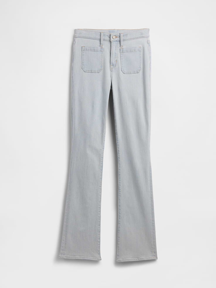 Image number 7 showing, Mid Rise Universal Stripe Baby Boot Jeans
