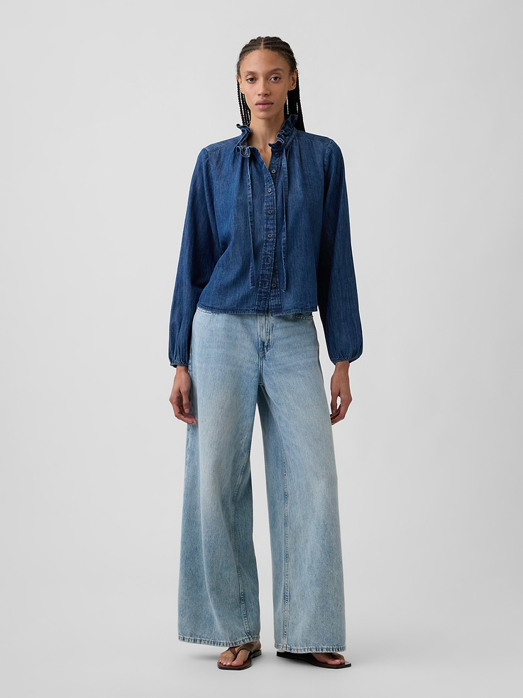 Image number 3 showing, Relaxed Denim Top