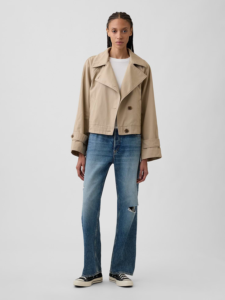 Image number 3 showing, Relaxed Cropped Trench Coat