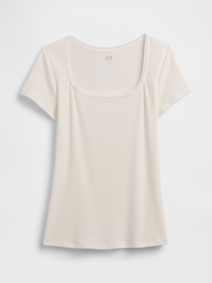 Image number 5 showing, Ribbed Squareneck Top