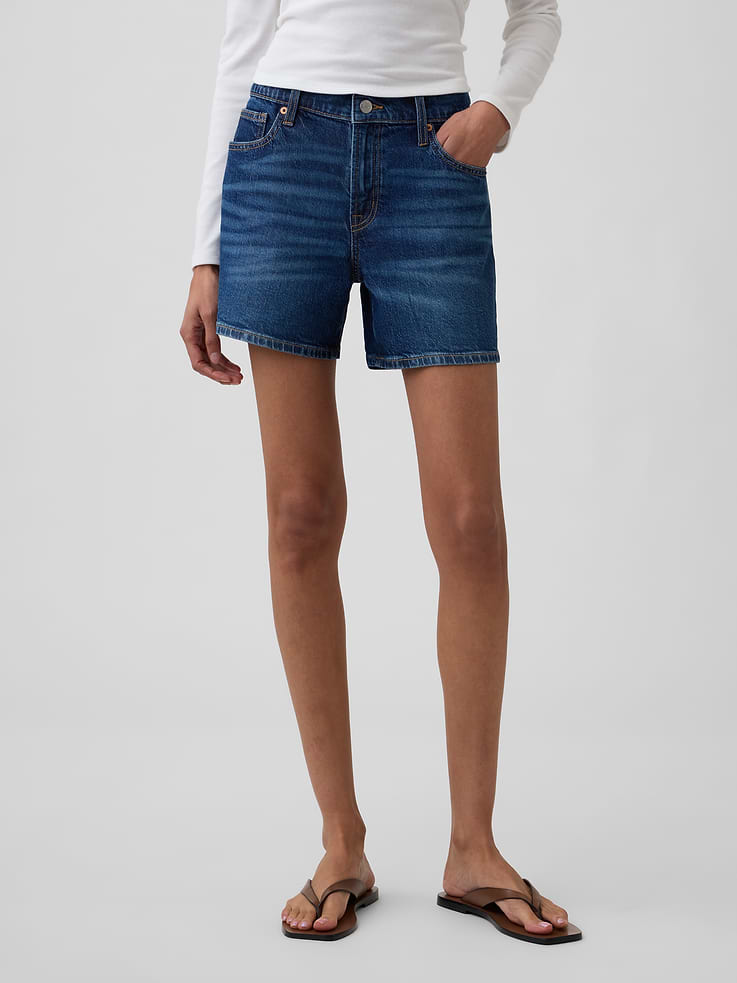 Image number 2 showing, 5" Mid Rise Soft Denim Shorts