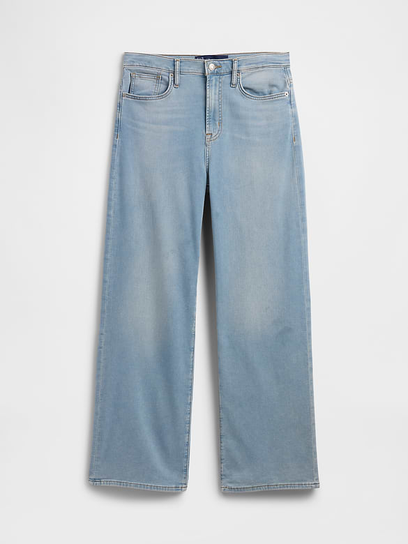 High Rise Wide-Leg Sweatpant Jeans