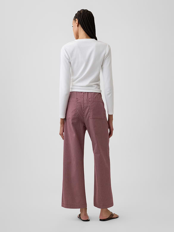 High Rise Easy Wide-Leg Khakis