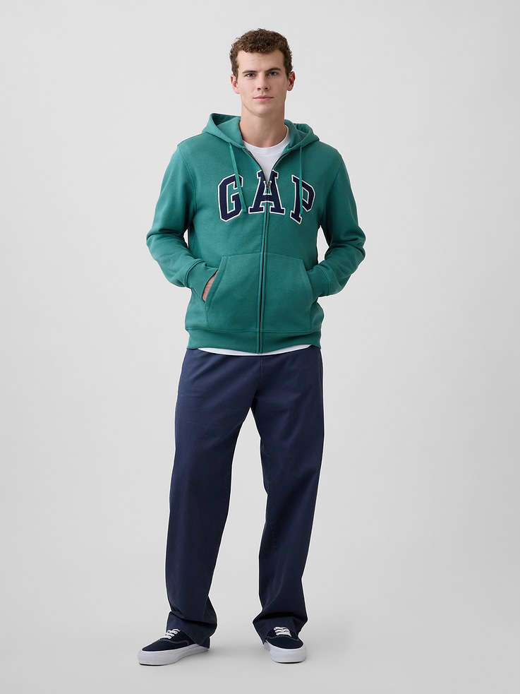 Image number 3 showing, Adult Relaxed Gap Logo Zip Hoodie