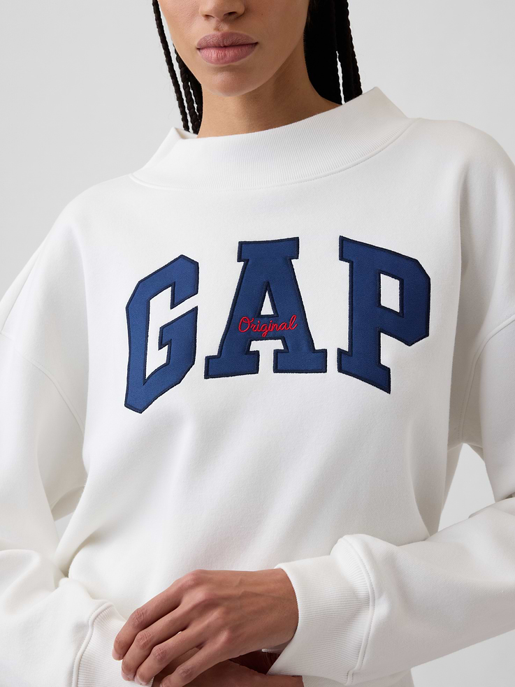Image number 4 showing, Oversized Gap Logo Mockneck Tunic Sweatshirt