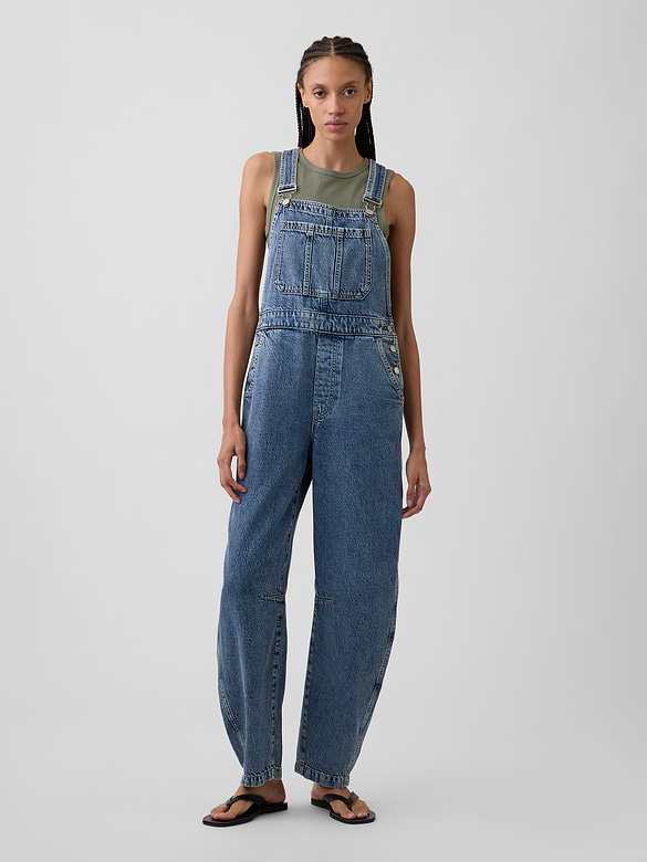 Barrel Denim Overalls