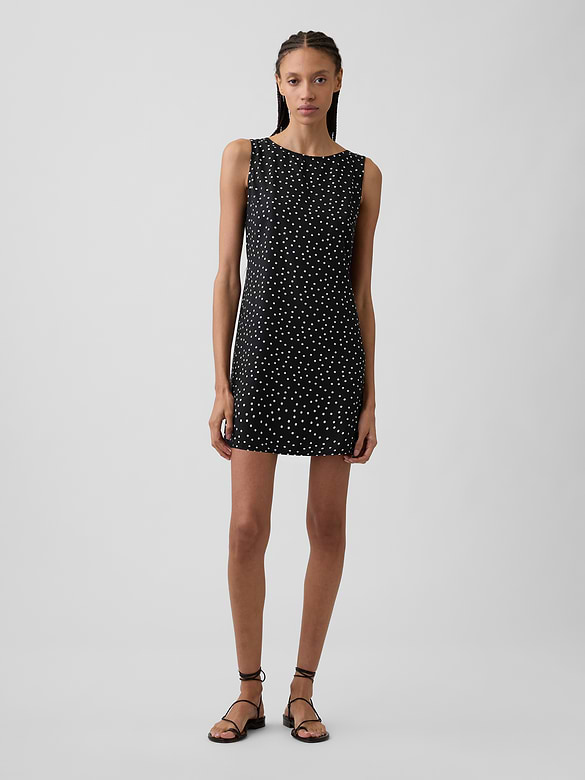 Print Sleeveless Mini Dress
