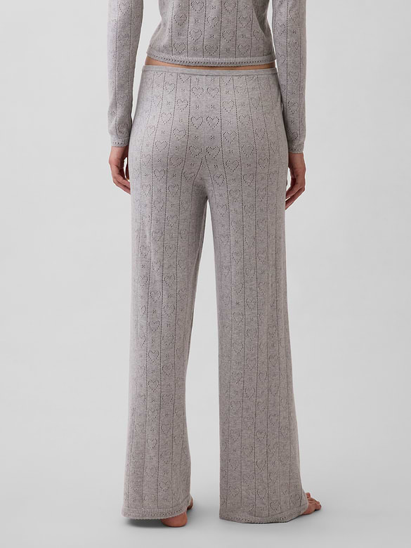 Lightweight CashSoft Pointelle Heart PJ Pants