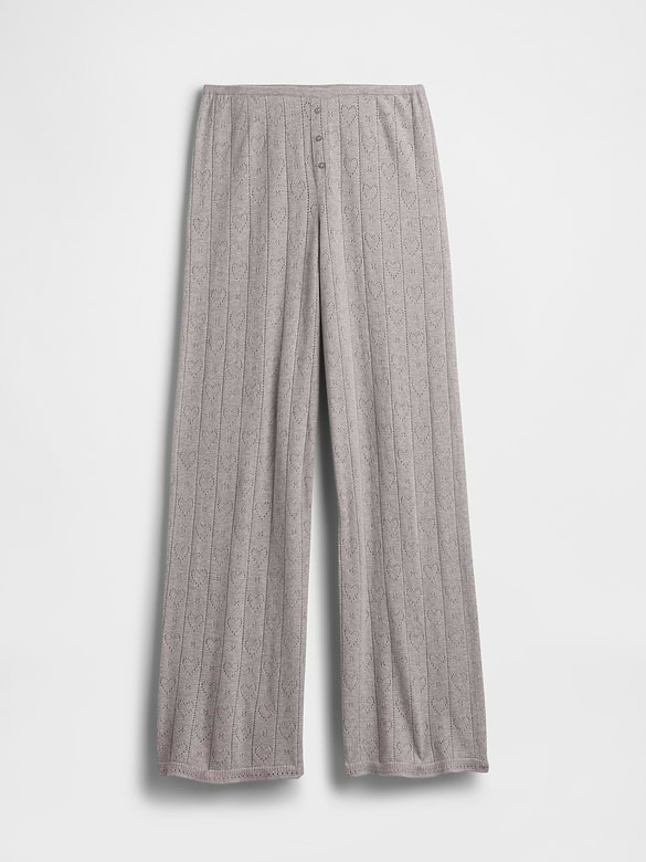Lightweight CashSoft Pointelle Heart PJ Pants