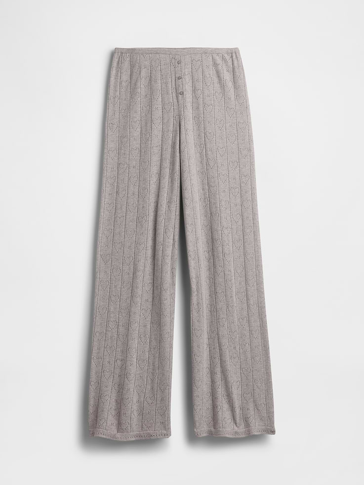 Image number 6 showing, Lightweight CashSoft Pointelle Heart PJ Pants