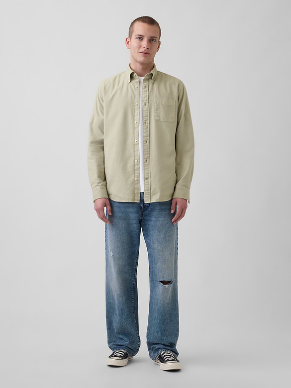 Plaid Oxford Button-Down Shirt