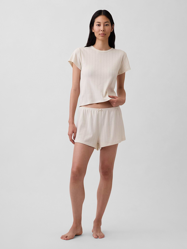 Image number 2 showing, Pointelle PJ T-Shirt