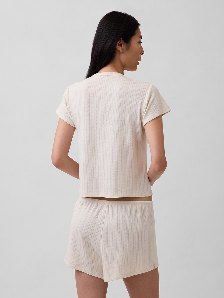 Image number 3 showing, Pointelle PJ T-Shirt