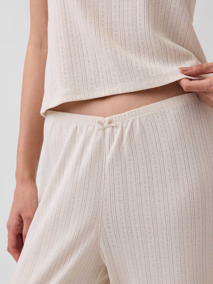 Image 5 de 7, Pantalon de pyjama en tricot pointelle