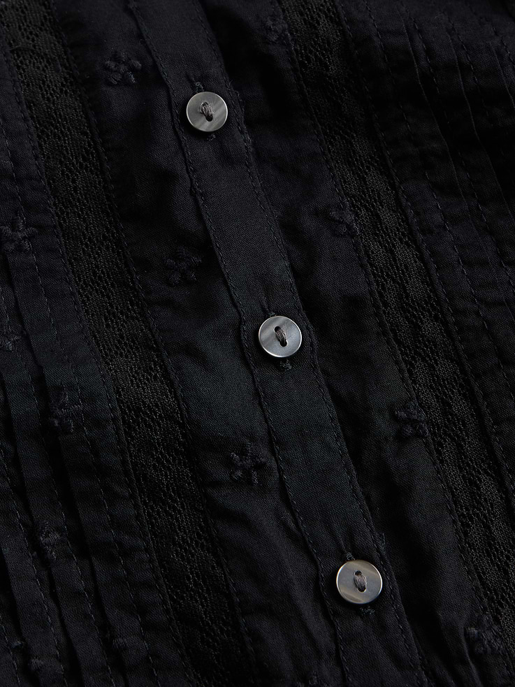 Image number 6 showing, Lace-Trim Peplum Top