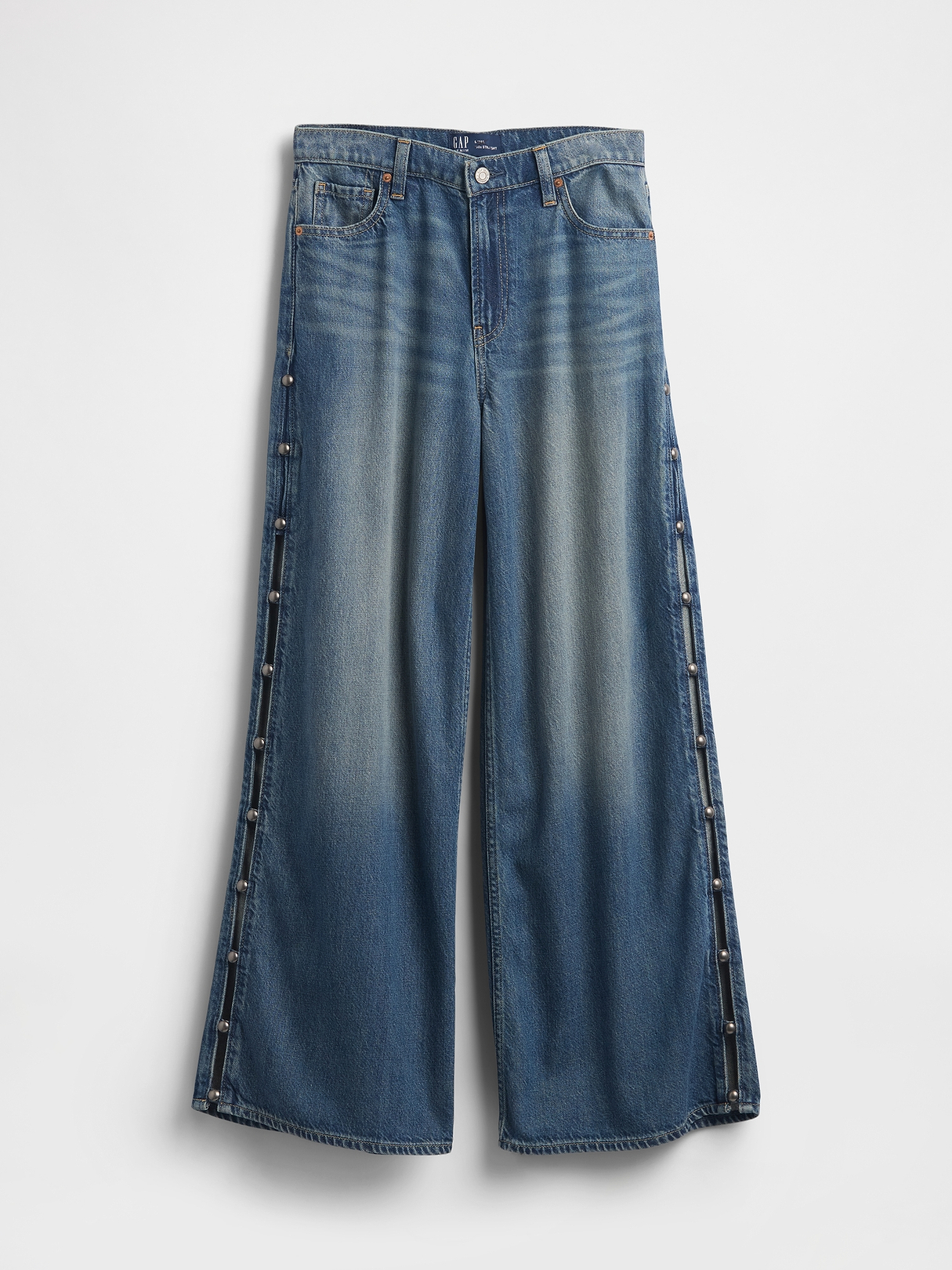Mid Rise UltraSoft Studded Baggy Jeans | Gap