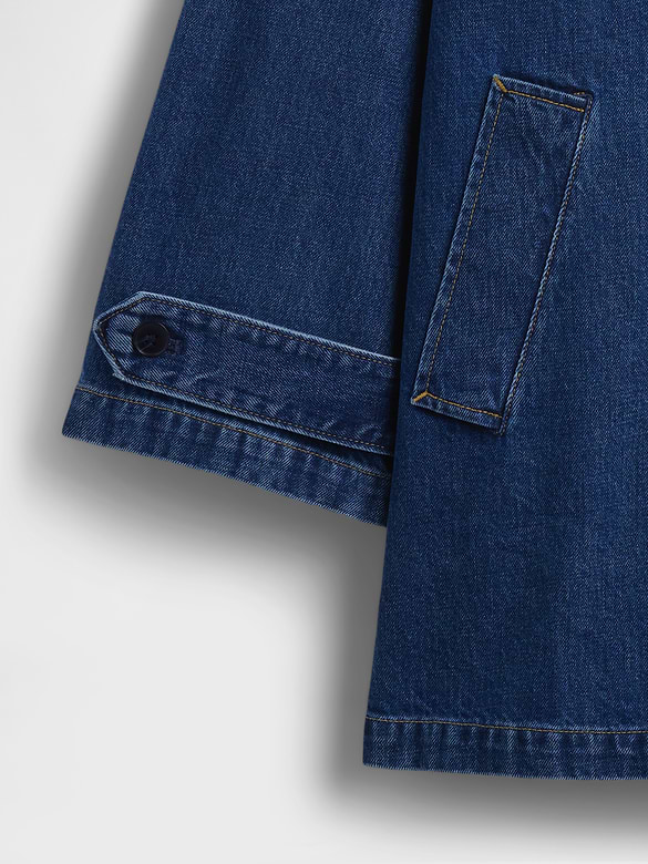 Oversized Denim Car Coat
